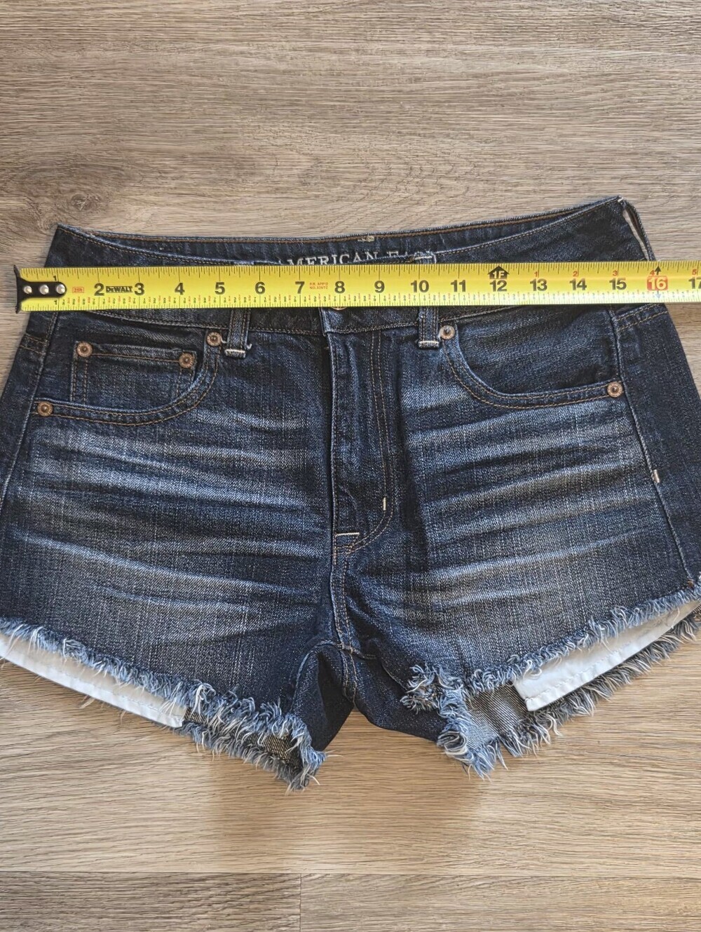 American Eagle Outfitters Dark Blue Jean Shorts - Picture 3 of 6
